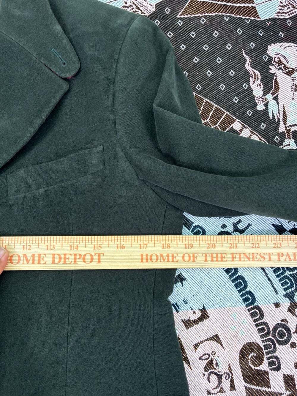 J. Peterman Duca Visconti Moleskin Sport Coat Blazer Green Size 36 - Picture 10 of 15